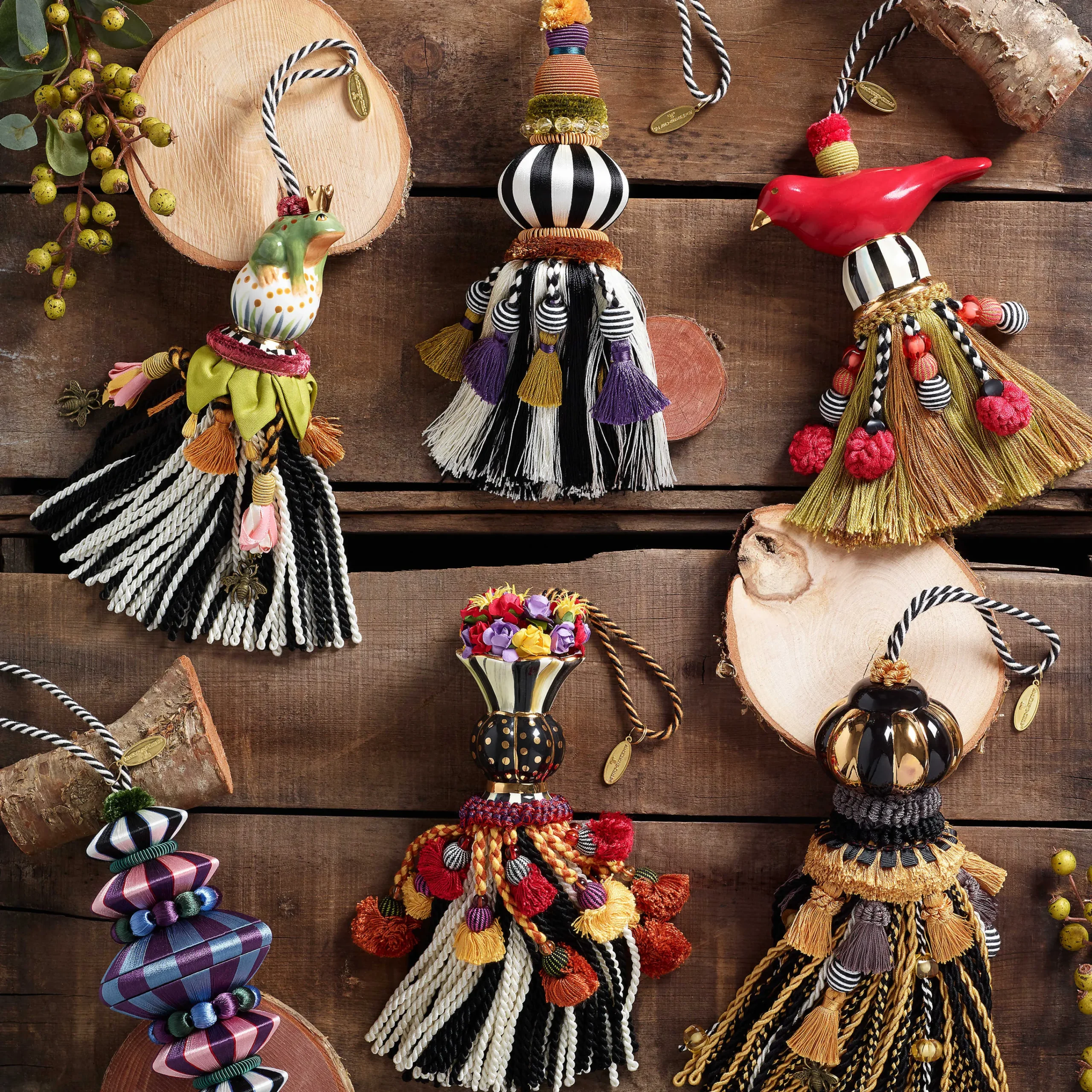 MacKenzie-Childs Frog Ceramic Tassel| Finishing Touches|Room Accents
