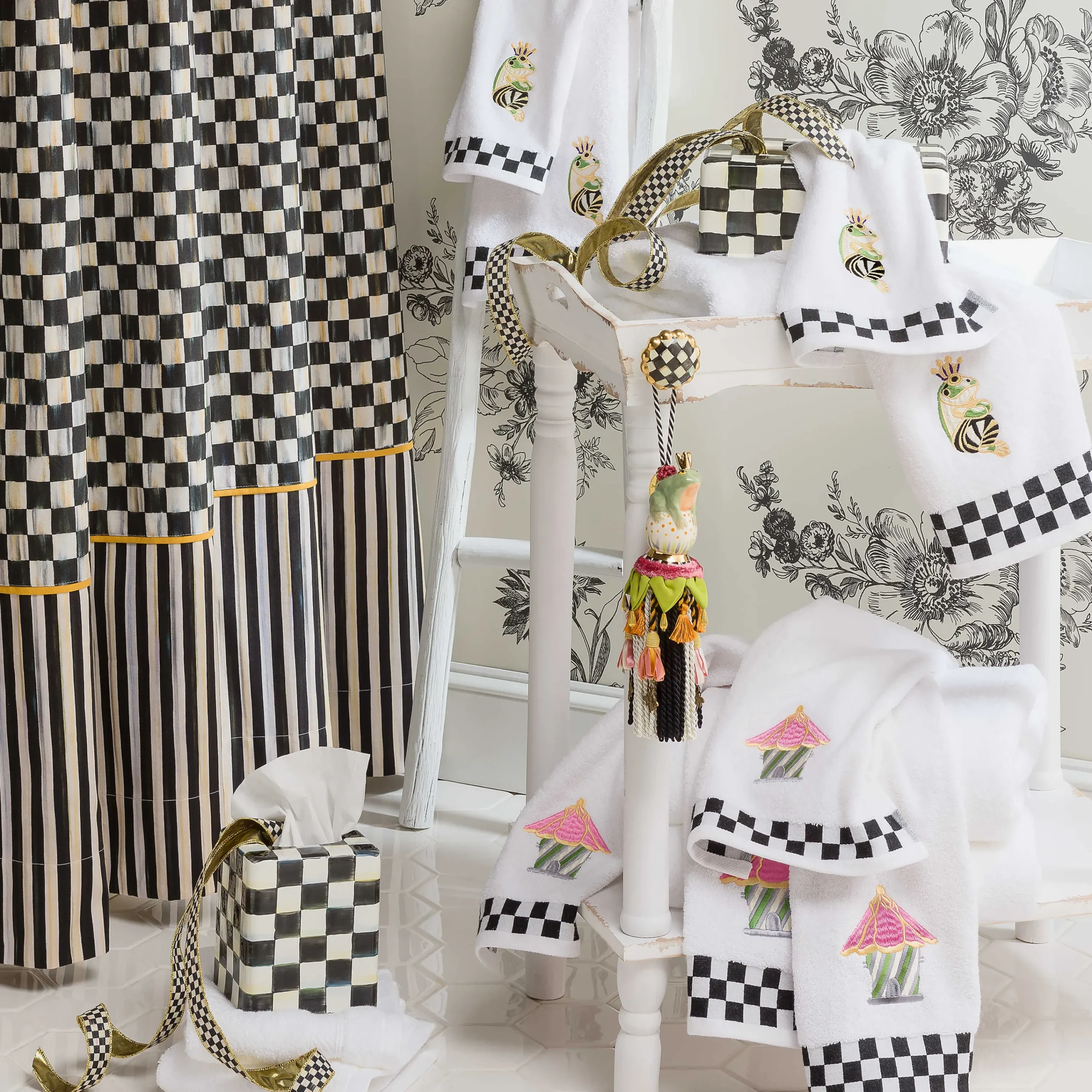 MacKenzie-Childs Frog Ceramic Tassel| Finishing Touches|Room Accents
