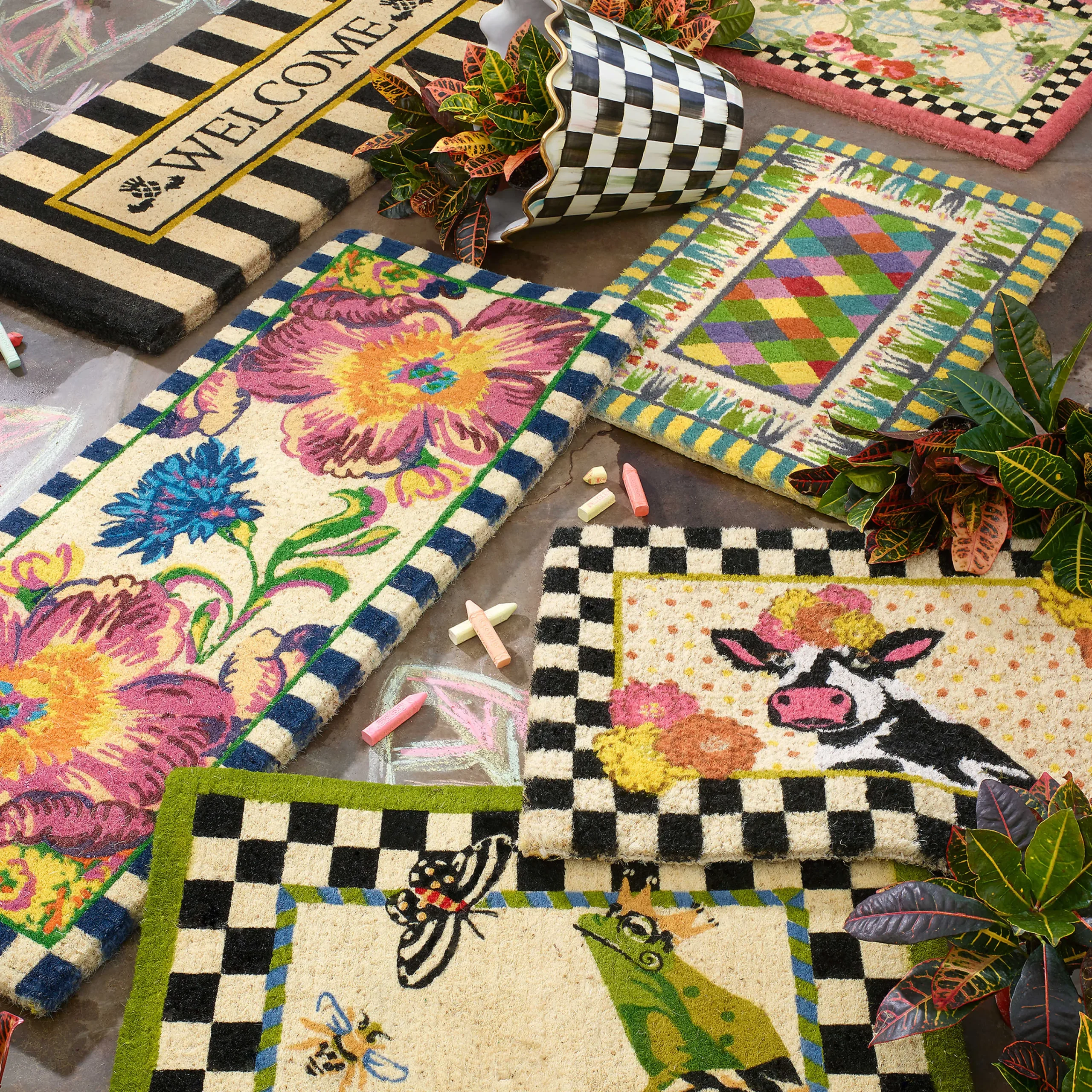 MacKenzie-Childs Frog Entrance Mat| Outdoor|Rugs