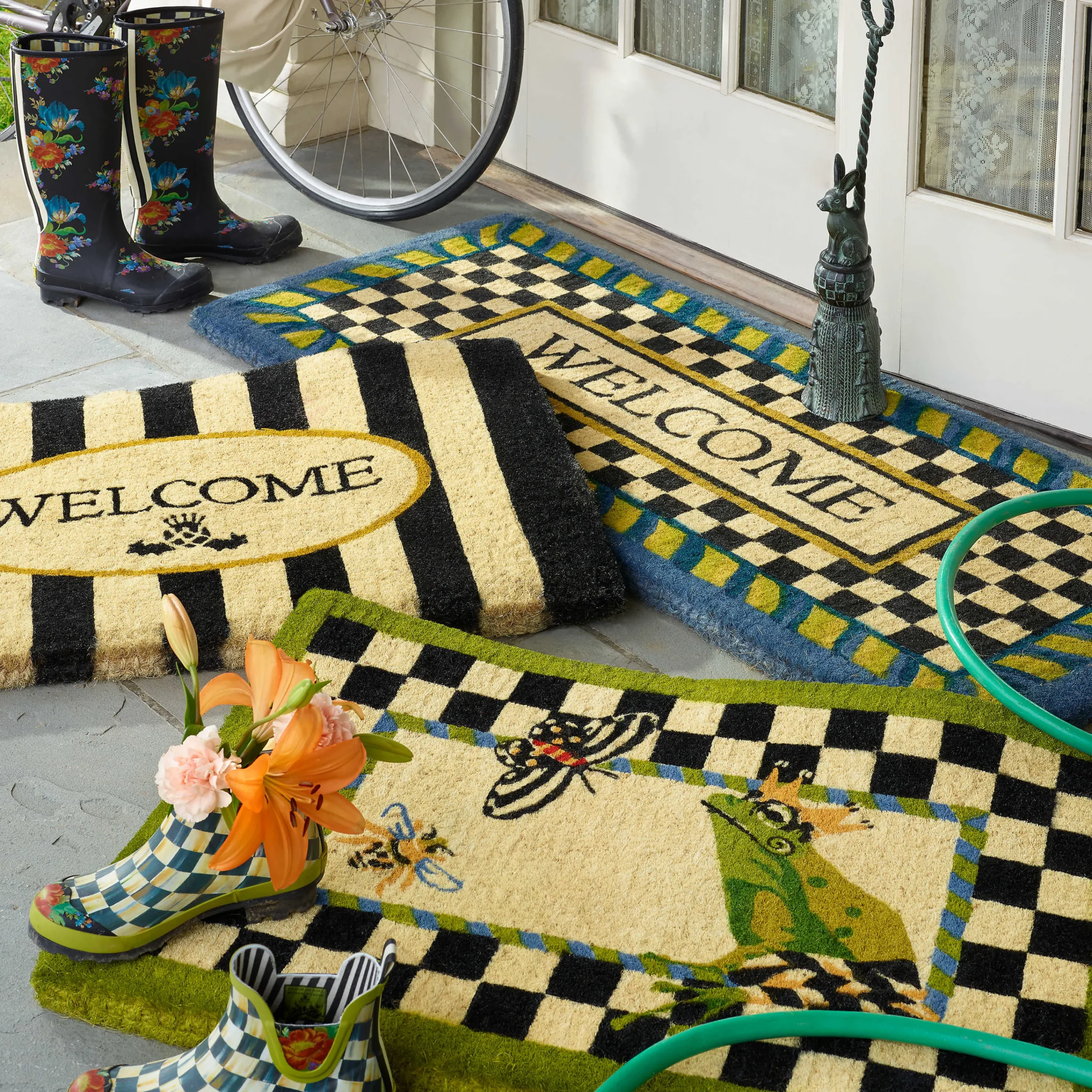 MacKenzie-Childs Frog Entrance Mat| Outdoor|Rugs