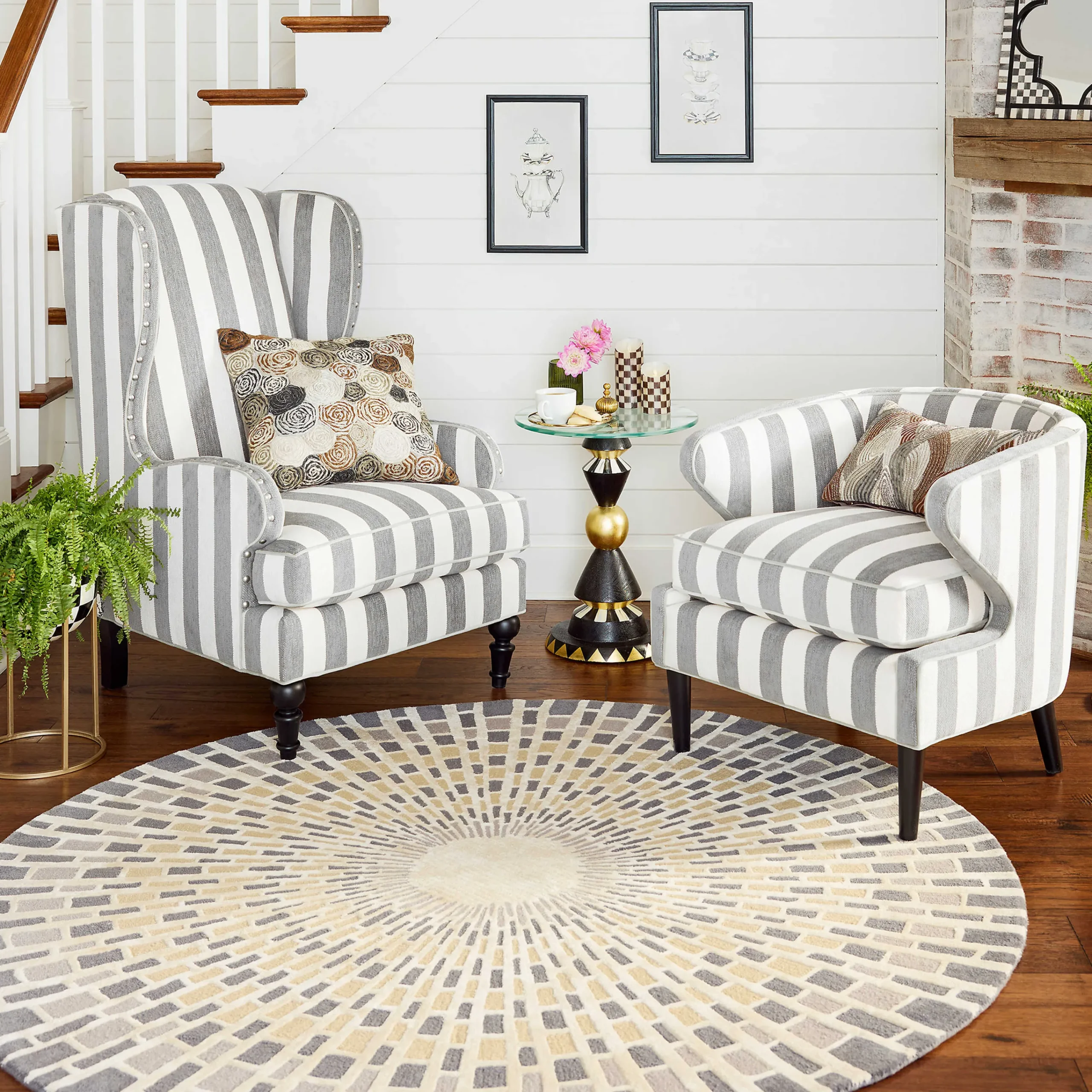 MacKenzie-Childs Gambit Accent Table| Living Room
