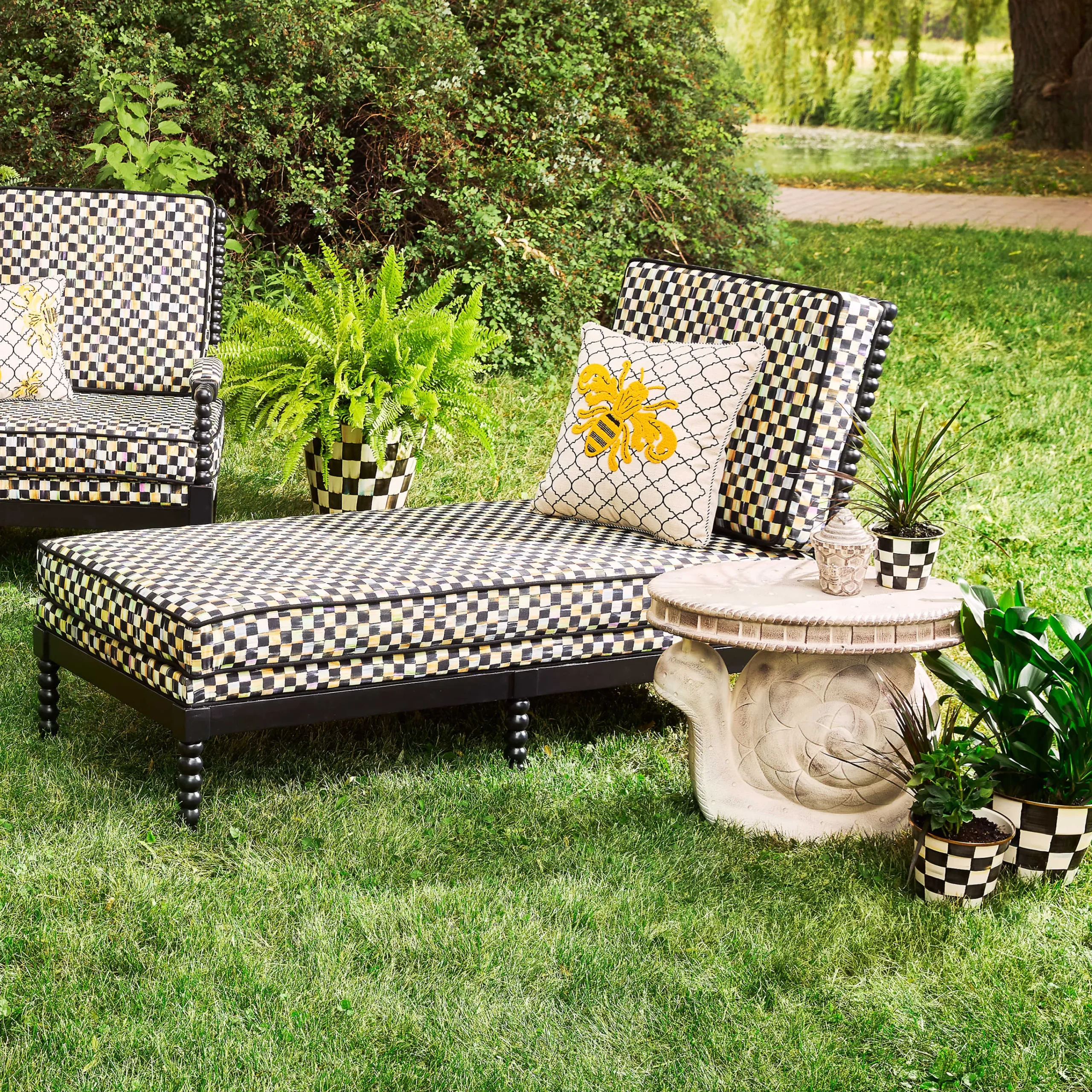 MacKenzie-Childs Garden Snail Table| Outdoor