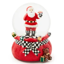 MacKenzie-Childs Gift Giving Santa Snow Globe| Room Accents