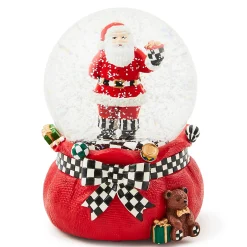MacKenzie-Childs Gift Giving Santa Snow Globe| Room Accents