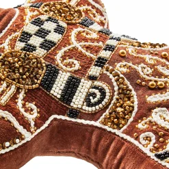 MacKenzie-Childs Gingerbread Boy Shaped Throw Pillow| Holiday|Pillows, Throws, & Cushions