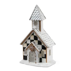MacKenzie-Childs Gingerbread Illuminated Church| Holiday|Room Accents