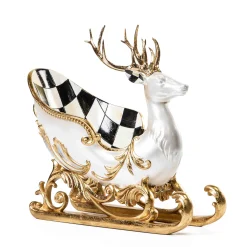 MacKenzie-Childs Glam Up Deer Sleigh| Holiday|Room Accents