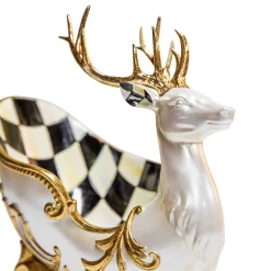 MacKenzie-Childs Glam Up Deer Sleigh| Holiday|Room Accents