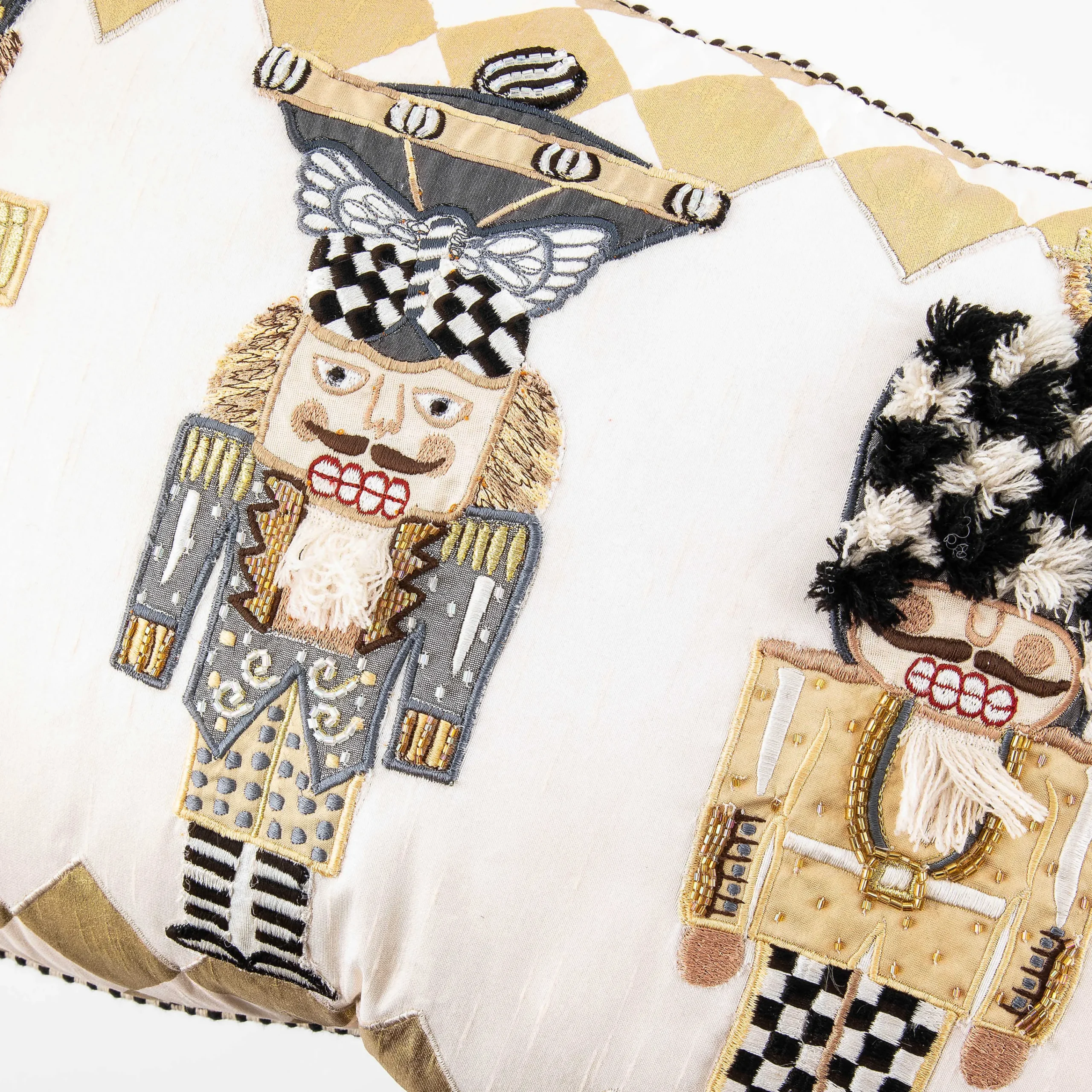 MacKenzie-Childs Glam Up Nutcracker Lumbar Pillow| Holiday|Pillows, Throws, & Cushions
