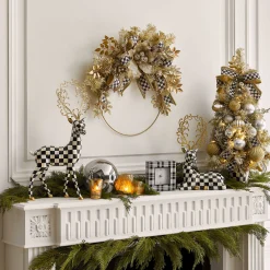 MacKenzie-Childs Glam Up Resting Deer| Holiday|Room Accents