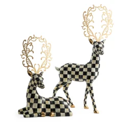 MacKenzie-Childs Glam Up Resting Deer| Holiday|Room Accents