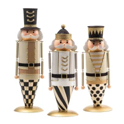 MacKenzie-Childs Glam Up Tin Nutcracker Figures, Set of 3| Holiday|Decor Sets