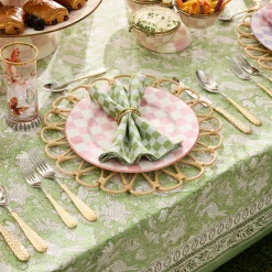 MacKenzie-Childs Gold Check Flatware 5-Piece Place Setting| Dinnerware & Flatware