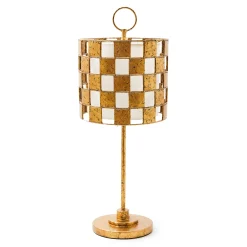 MacKenzie-Childs Golden Check Table Lamp| Lighting
