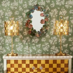 MacKenzie-Childs Golden Check Table Lamp| Lighting