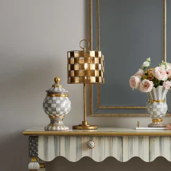 MacKenzie-Childs Golden Check Table Lamp| Lighting