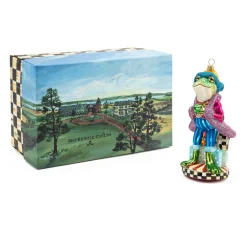 MacKenzie-Childs Granny Kitsch Frog Glass Ornament| Holiday
