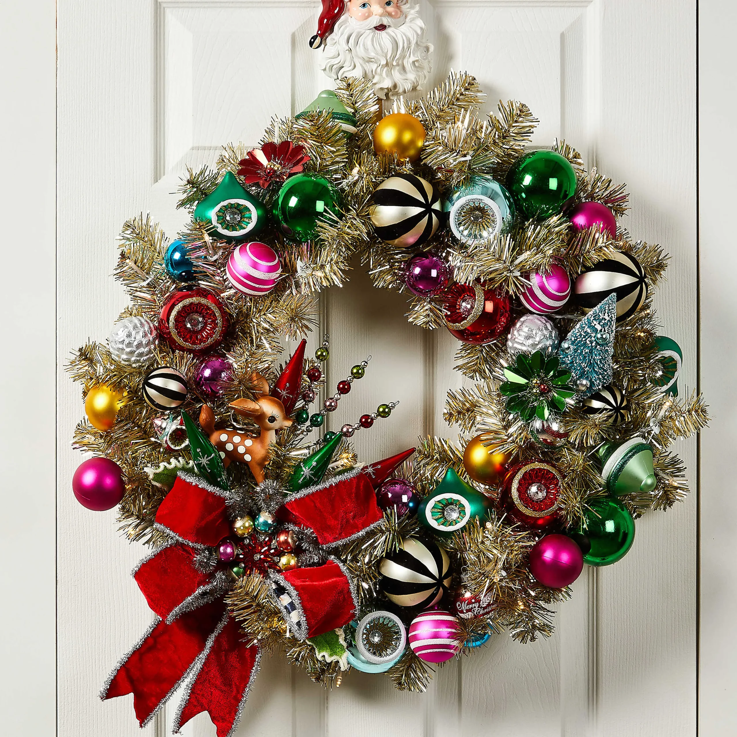 MacKenzie-Childs Granny Kitsch Illuminated Wreath| Holiday|Greenery & Florals
