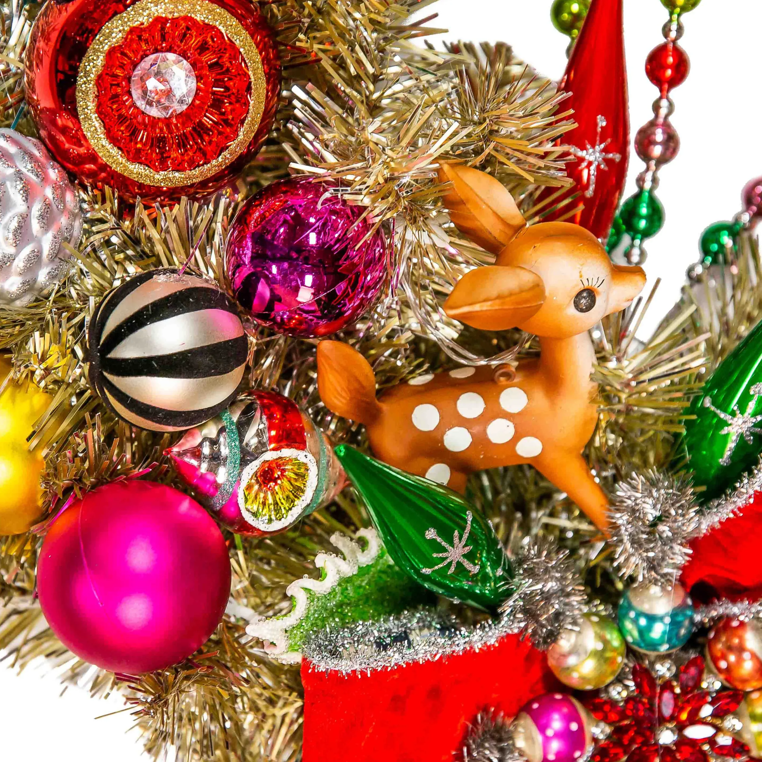 MacKenzie-Childs Granny Kitsch Illuminated Wreath| Holiday|Greenery & Florals