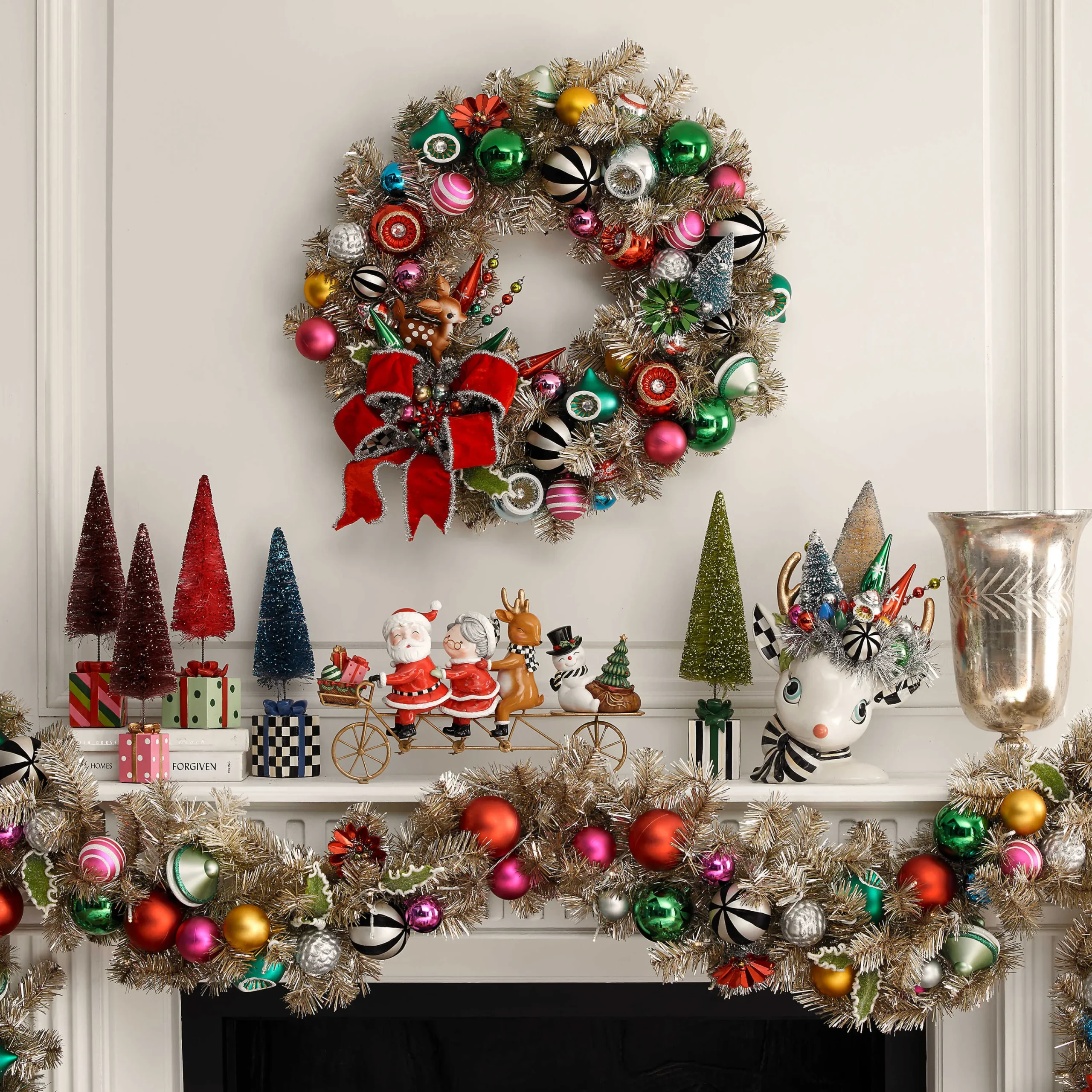 MacKenzie-Childs Granny Kitsch Santa and Company| Holiday|Room Accents