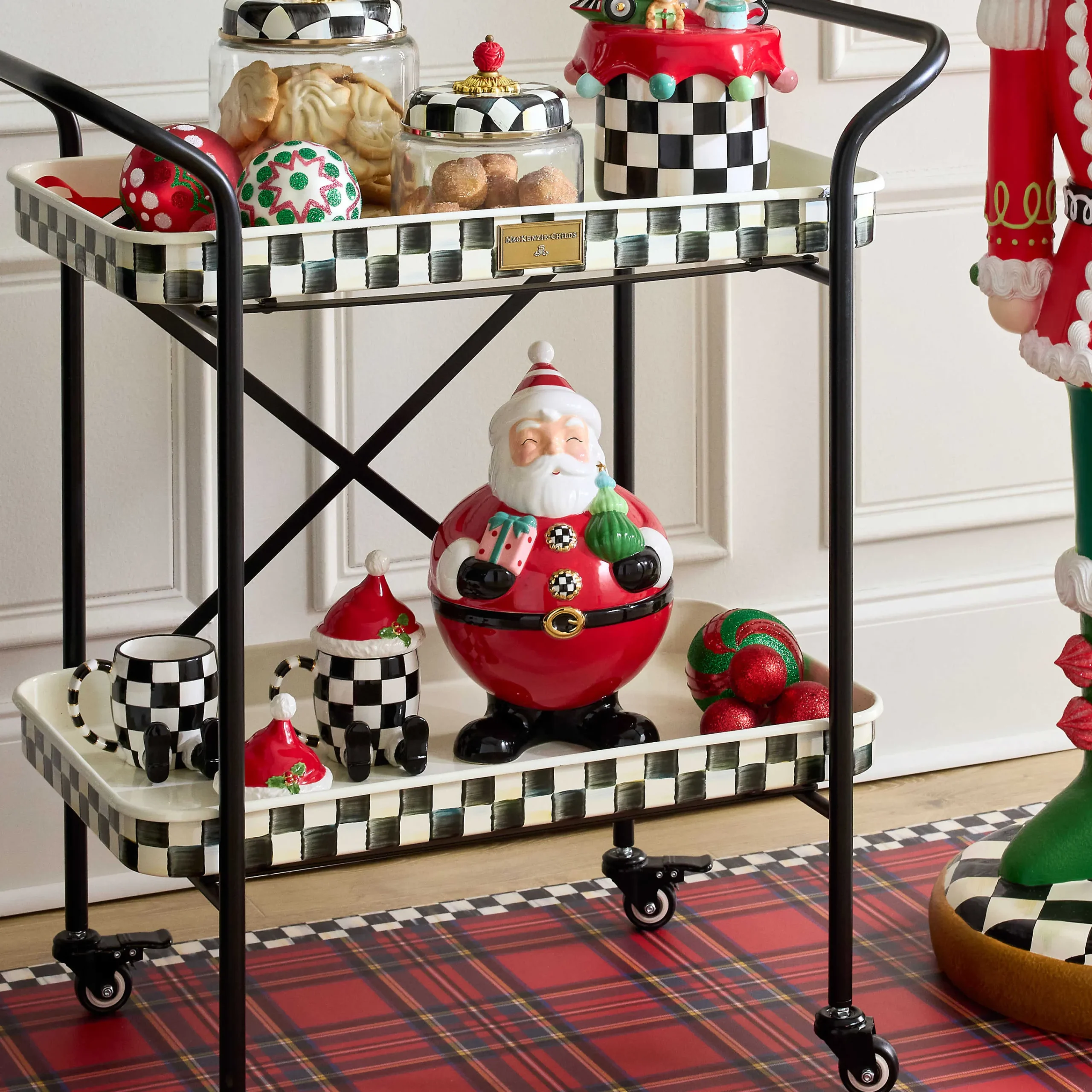 MacKenzie-Childs Granny Kitsch Santa Cookie Jar| Holiday|Room Accents
