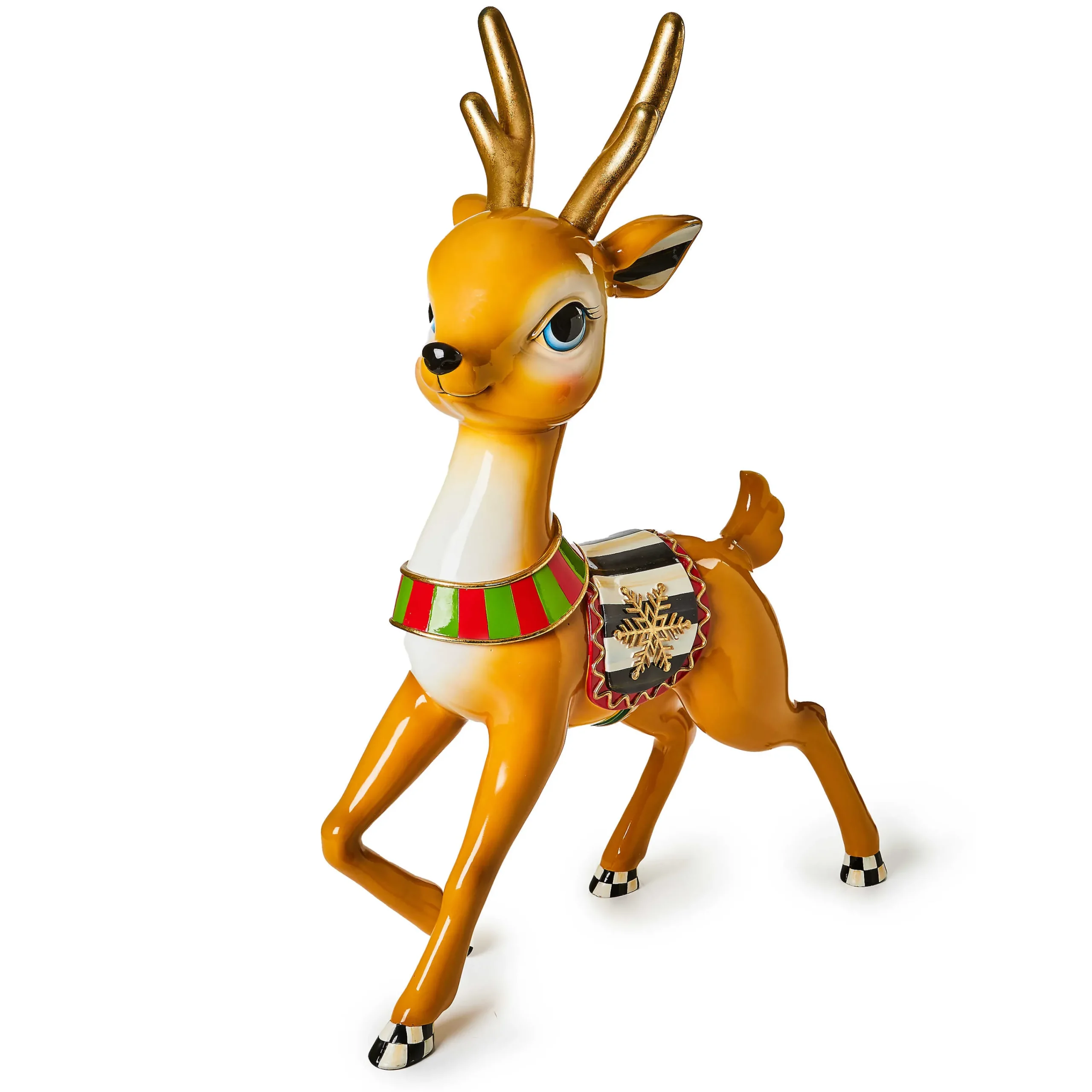 MacKenzie-Childs Granny Kitsch Stripe Trophy Deer| Outdoor