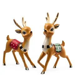 MacKenzie-Childs Granny Kitsch Tabletop Deer, Set of 2| Holiday|Decor Sets