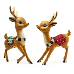 MacKenzie-Childs Granny Kitsch Tabletop Deer, Set of 2| Holiday|Decor Sets