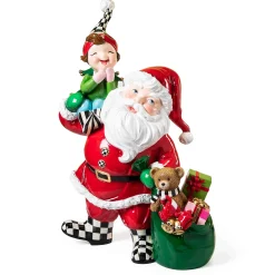 MacKenzie-Childs Granny Kitsch Trophy Santa  Elf| Holiday|Outdoor