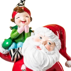 MacKenzie-Childs Granny Kitsch Trophy Santa Elf| Holiday|Outdoor