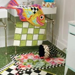 MacKenzie-Childs Happy Fish Bath Rug| Bath & Bath Accessories|Room Accents