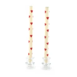 MacKenzie-Childs Heart Dinner Candles, Set of 2| Candles & Fragrances|Table Accessories