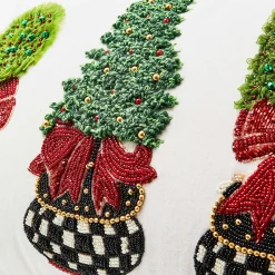 MacKenzie-Childs Holiday Topiary Beaded Lumbar Pillow| Pillows, Throws, & Cushions