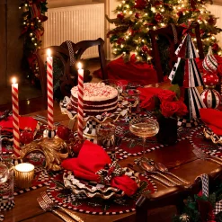 MacKenzie-Childs Holly Holiday Beaded Placemat| Holiday|Table Accessories