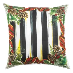 MacKenzie-Childs Holly Stripe Throw Pillow| Holiday|Pillows, Throws, & Cushions