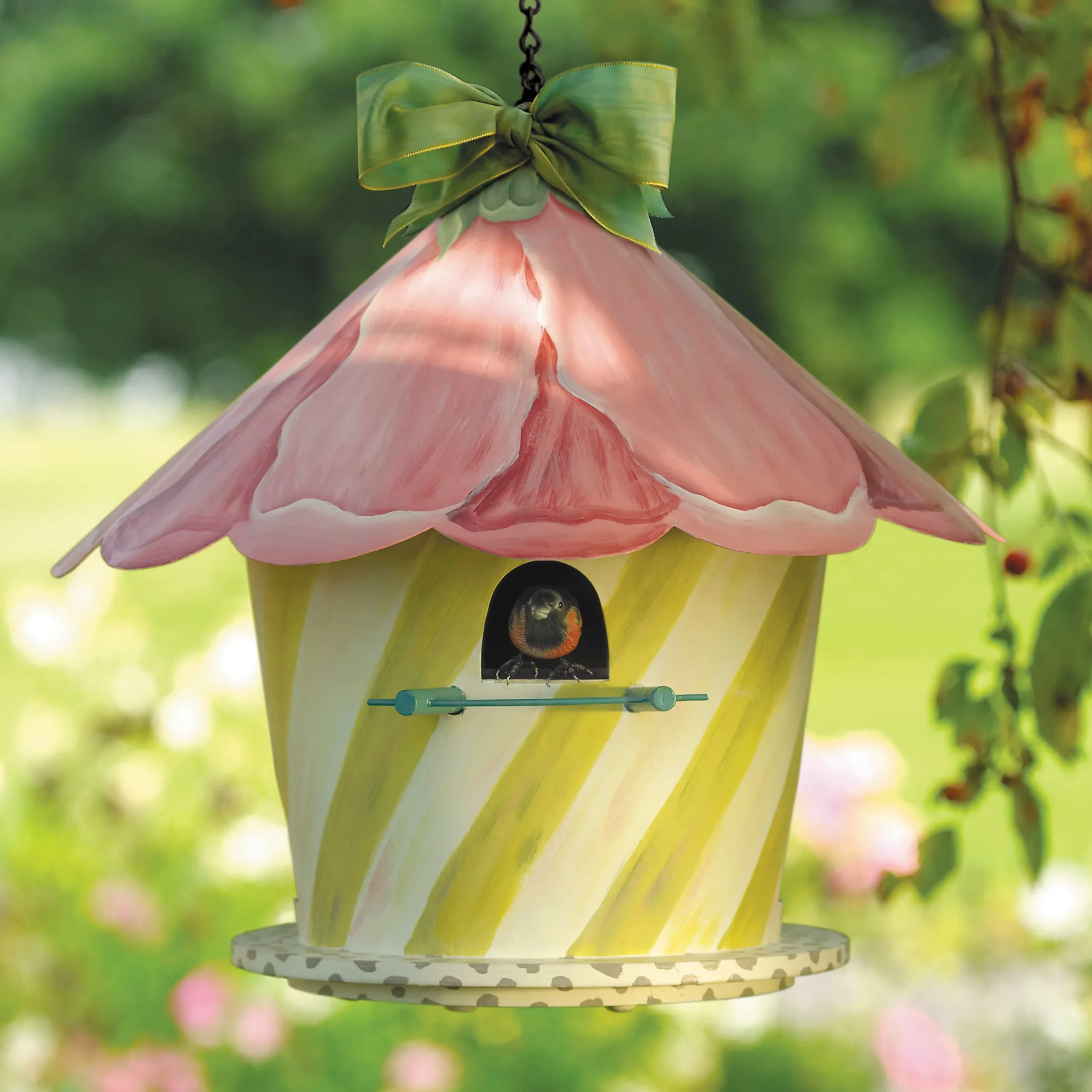 MacKenzie-Childs Hollyhock Birdhouse| Spring|Outdoor
