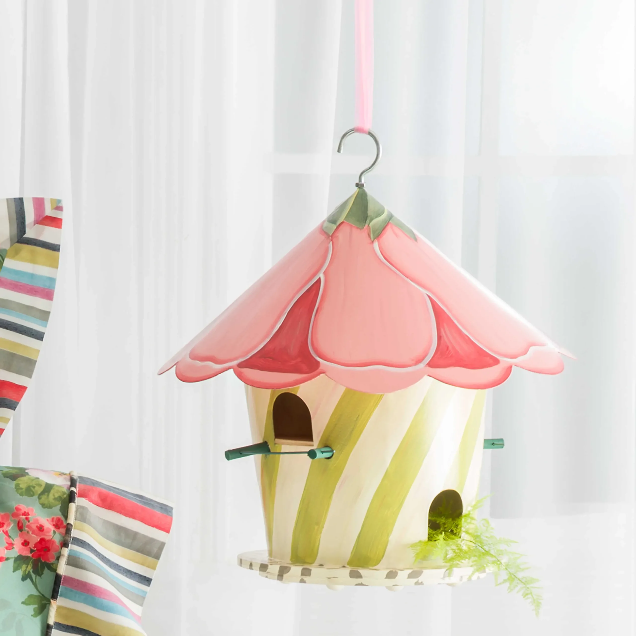 MacKenzie-Childs Hollyhock Birdhouse| Spring|Outdoor