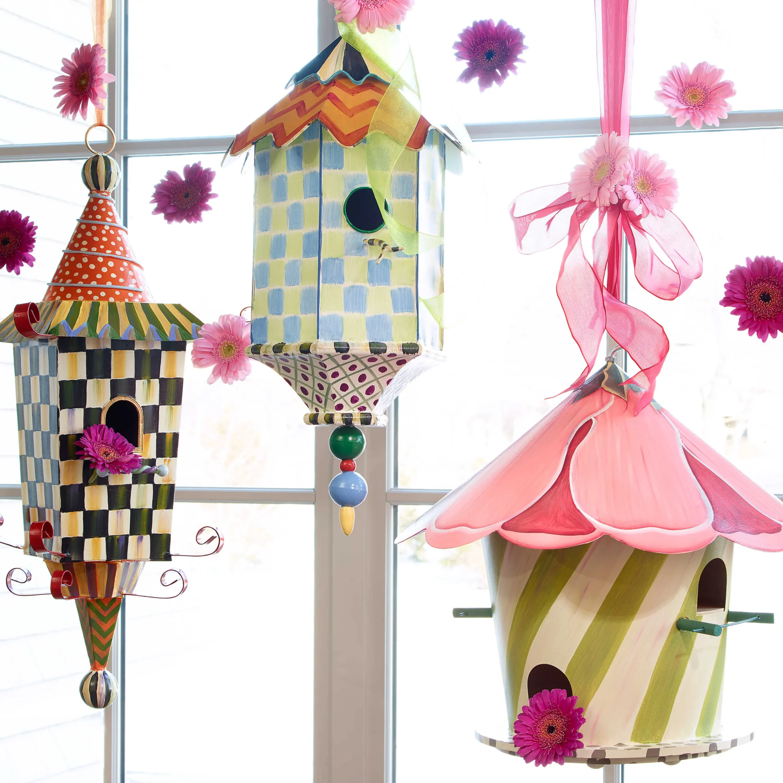 MacKenzie-Childs Hollyhock Birdhouse| Spring|Outdoor