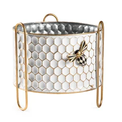 MacKenzie-Childs Honeycomb Small Tin Planter| Spring|Greenery & Florals