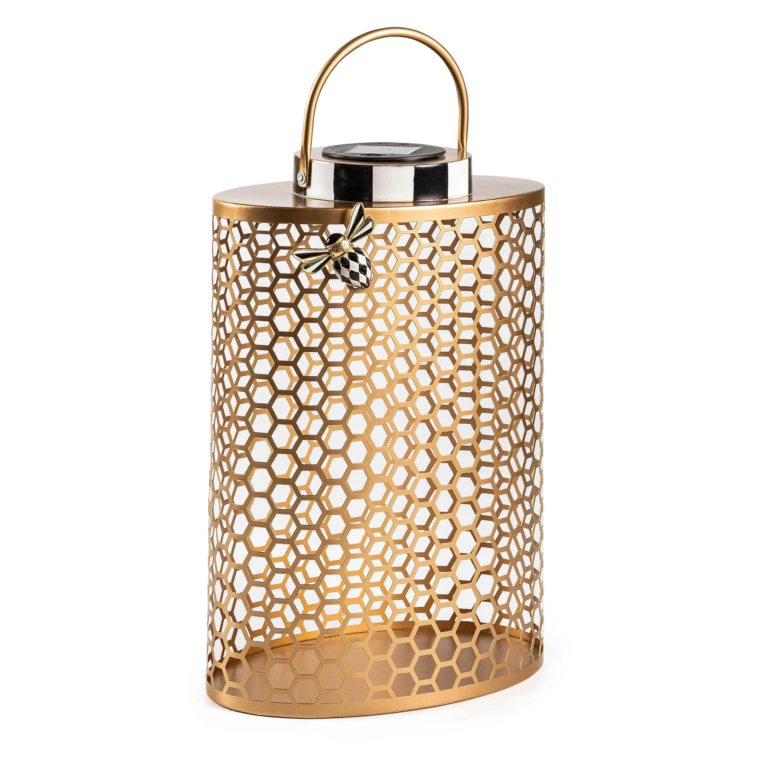 MacKenzie-Childs Honeycomb Small Tin Solar Lantern| Spring|The Fall Shop