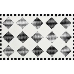 MacKenzie-Childs Houndstooth Check Diamond 2'3 x 3'9 Rug| Rugs