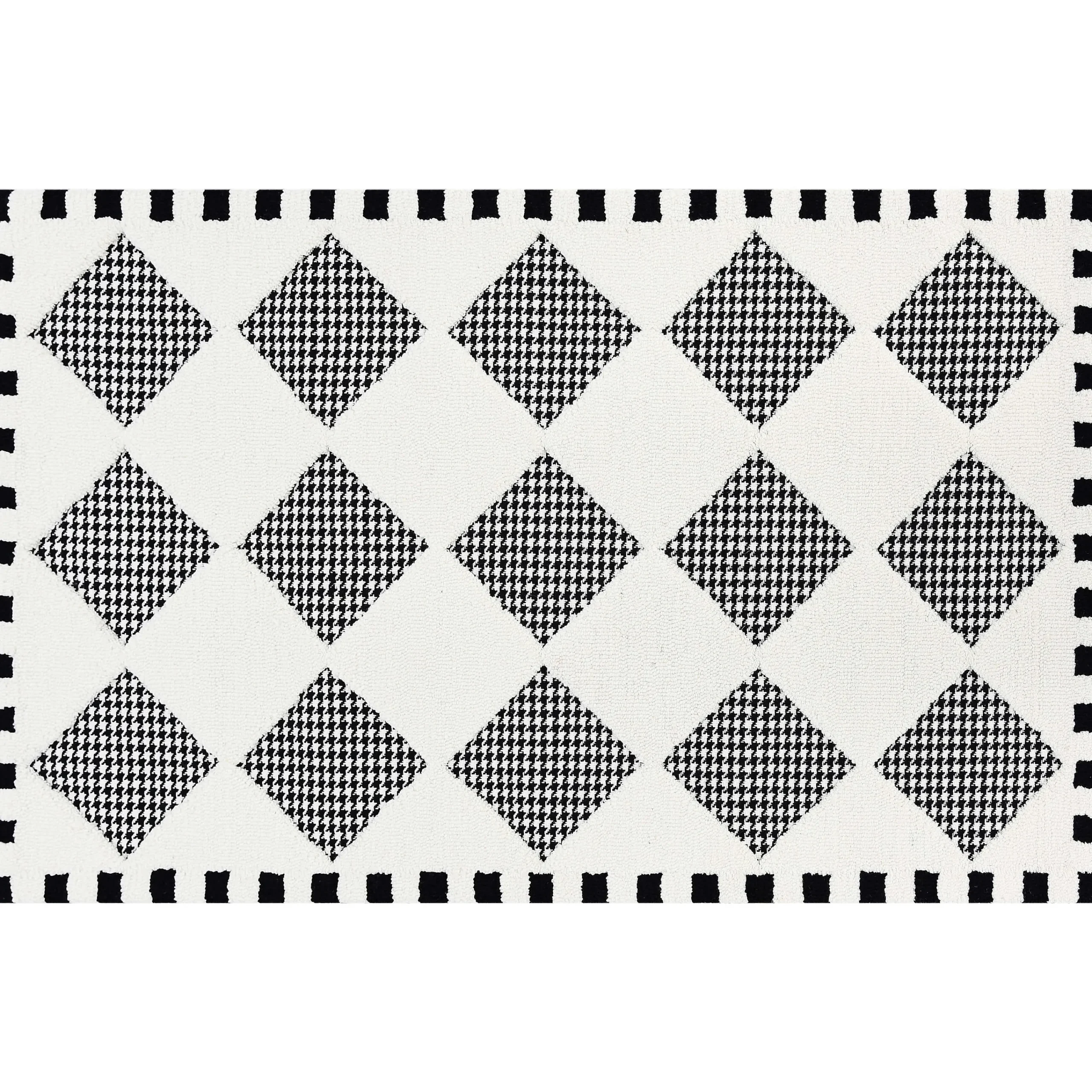 MacKenzie-Childs Houndstooth Check Diamond 3' x 5' Rug| Rugs