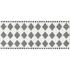 MacKenzie-Childs Houndstooth Check Diamond 2'6 x 8' Runner| Rugs