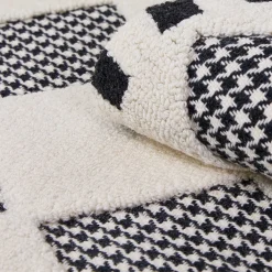 MacKenzie-Childs Houndstooth Check Diamond 2'6 x 8' Runner| Rugs
