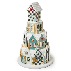 MacKenzie-Childs Illuminated Farmhouse Gingerbread Village| Holiday|Room Accents