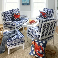 MacKenzie-Childs Indigo Villa Outdoor Chair| Outdoor|Spring