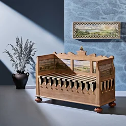 MacKenzie-Childs Landscape Blanket Bench| Storage Furniture|Entryway Furniture