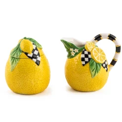 MacKenzie-Childs Lemon Sugar  Creamer Set| Spring|The Coffee Shop