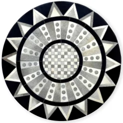 MacKenzie-Childs Madison Hair on Hide 6' Round Rug| Rugs