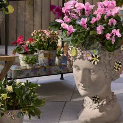 MacKenzie-Childs Maia Large Bust Planter| Spring|Greenery & Florals
